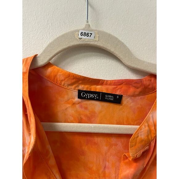 Gypsy 05 Orange Tie Dye Tank Top Sz S - Picture 3 of 3